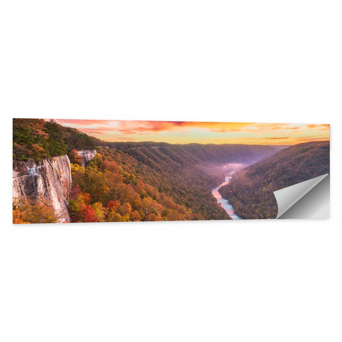 New River Gorge Sunset Wall Art as a poster print