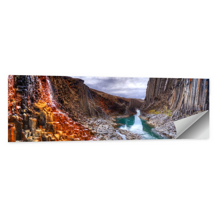 Studlagil Canyon Basalt Columns Wall Art as a poster print
