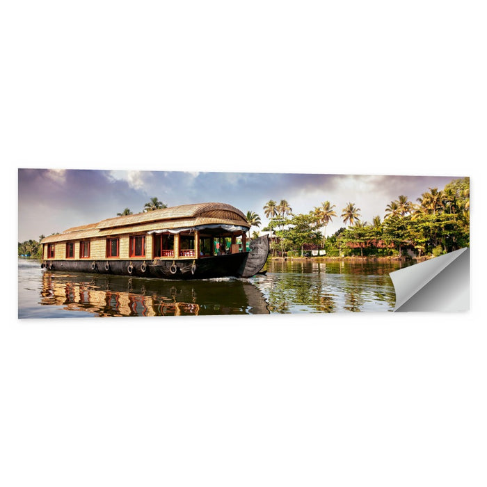 Alleppey Houseboat, Kerala Backwaters Wall Art as a poster print