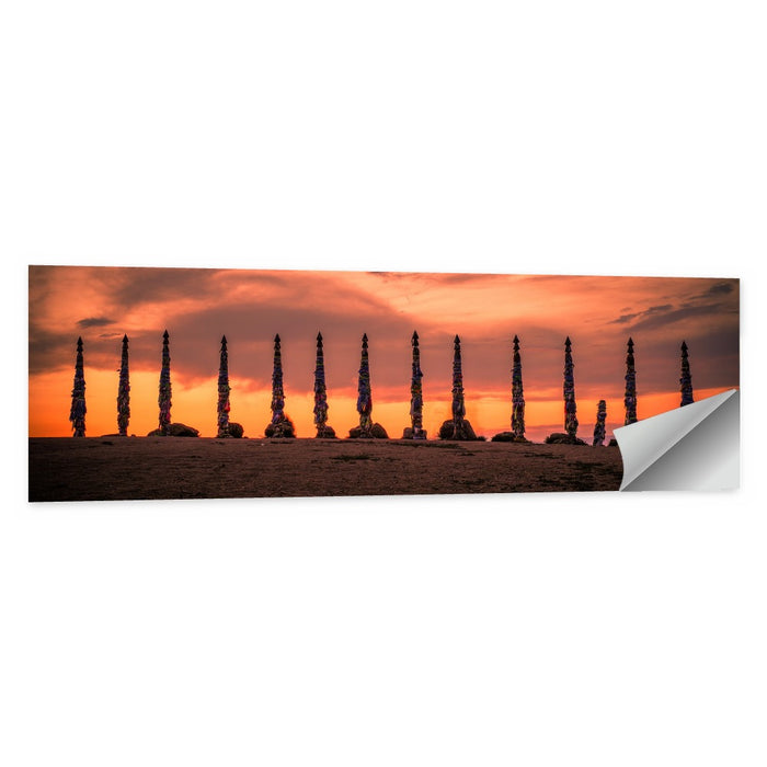 Shaman Pillars at Dusk Wall Art as a poster print
