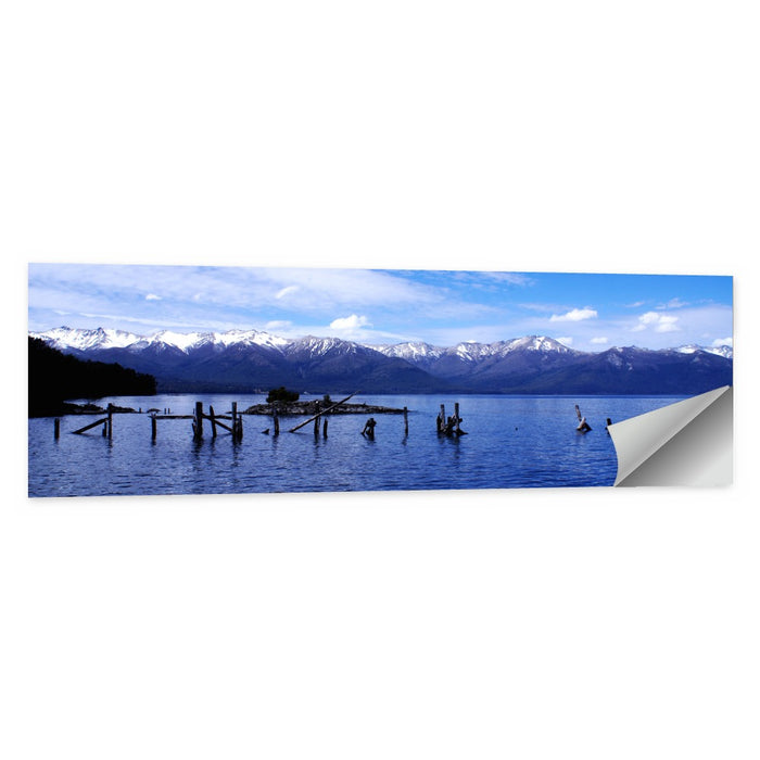 Nahuel Huapi Lake with Wooden Pilings Wall Art as a poster print