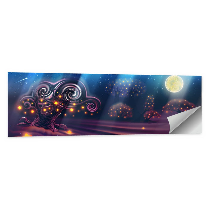 Magical Night Landscape Wall Art as a poster print