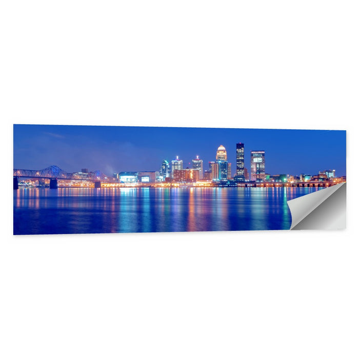Louisville Skyline at Dusk Wall Art as a poster print