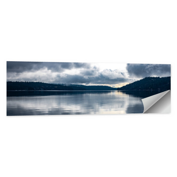 Coeur D'alene Lake Reflection Wall Art as a poster print