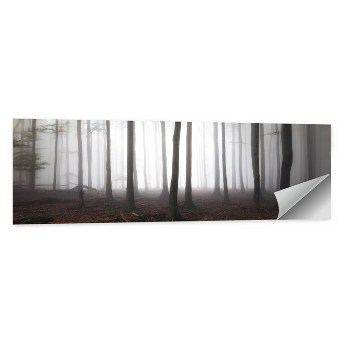 Misty Forest Perspective Wall Art as a poster print