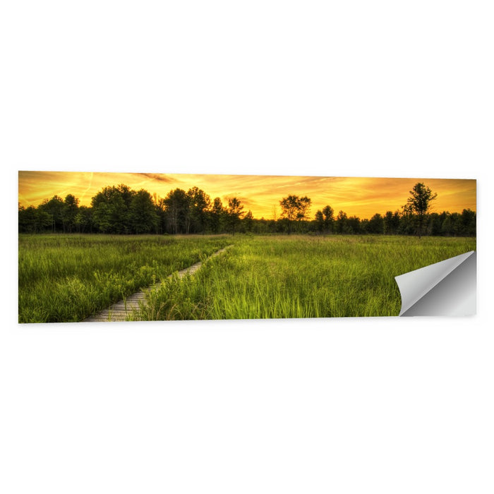 Irwin Prairie Boardwalk Sunset Wall Art as a poster print