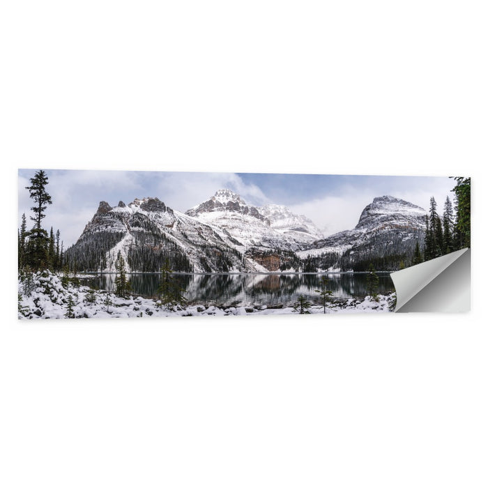 Lake O Hara Winter Reflection Wall Art as a poster print