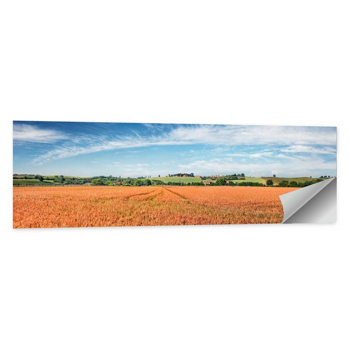 Golden Wheat Field with Poppies Wall Art as a poster print