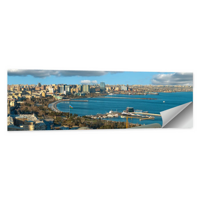 Baku Waterfront Skyline Wall Art as a poster print