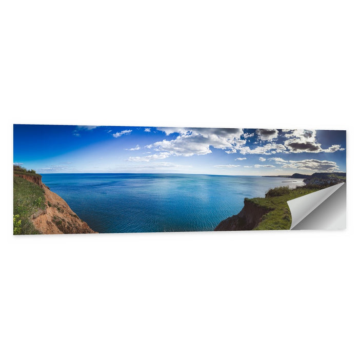 Sidmouth Cliffs and Sea View Wall Art as a poster print
