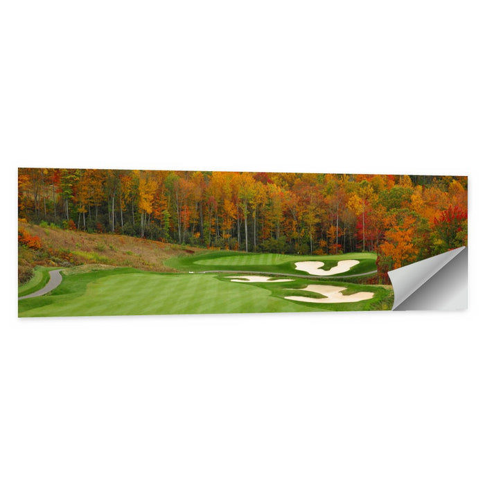 North Carolina Autumn Golf Course Wall Art as a poster print