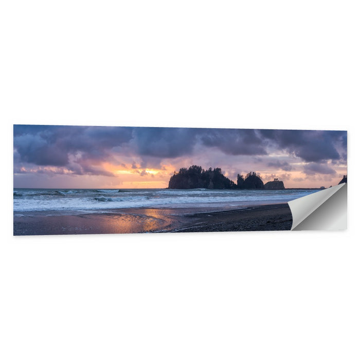 Rialto Beach Sea Stacks at Sunset Wall Art as a poster print