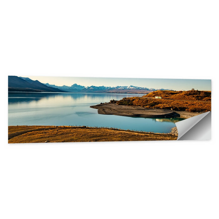 Lake Pukaki Golden Hour with Mount Cook Wall Art as a poster print