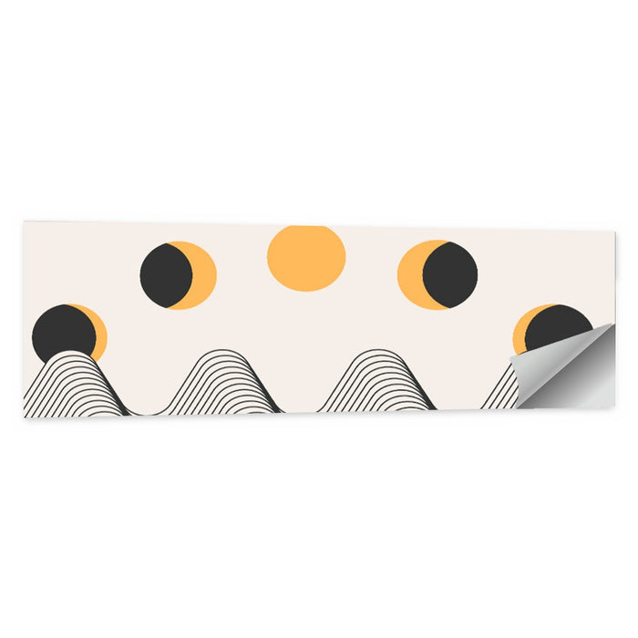 Sun and Moon Over Mountains Wall Art as a poster print