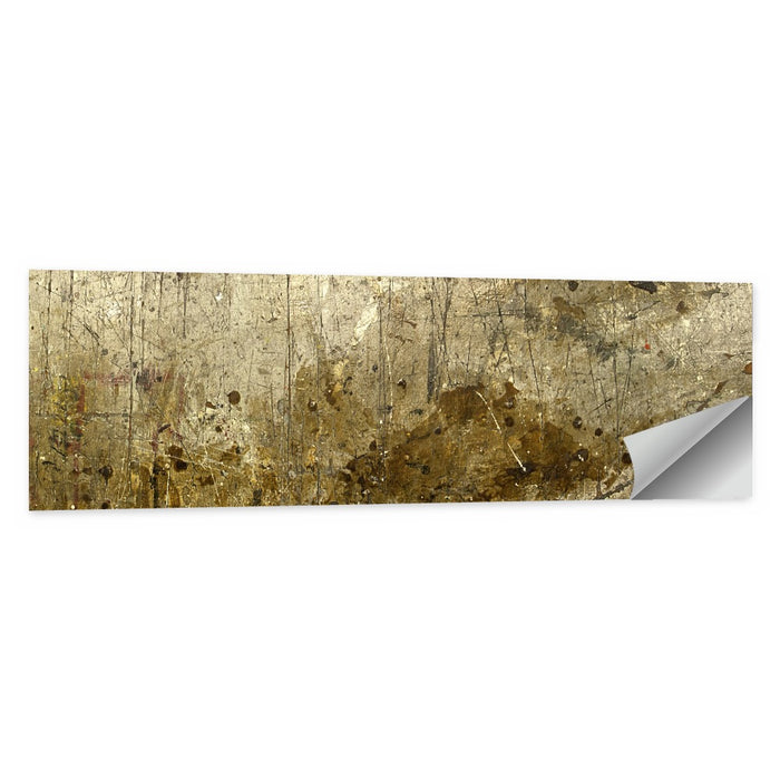 Gold Leaf Workbench Texture Abstract Wall Art as a poster print