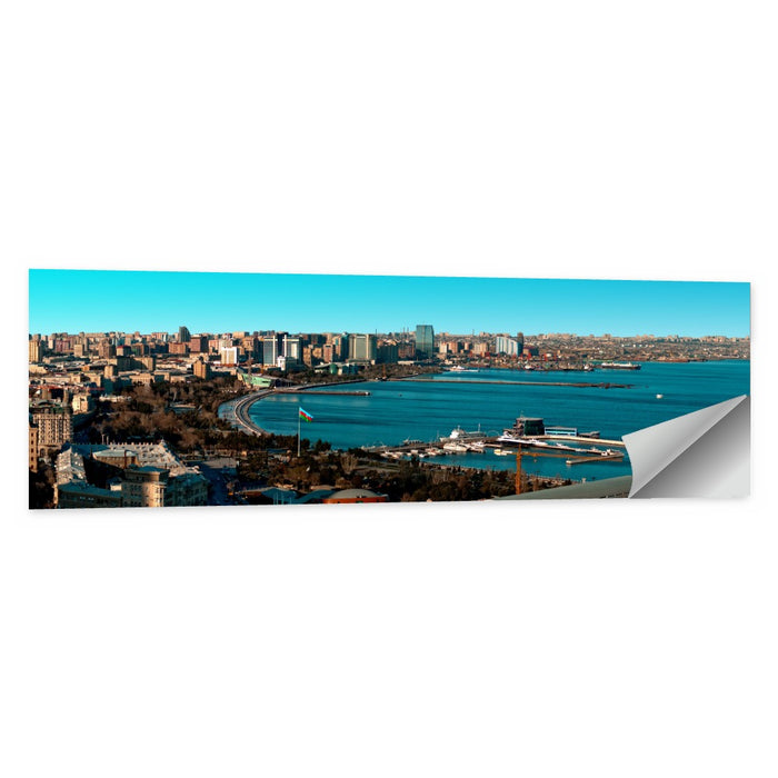 Baku Bay Panorama Wall Art as a poster print