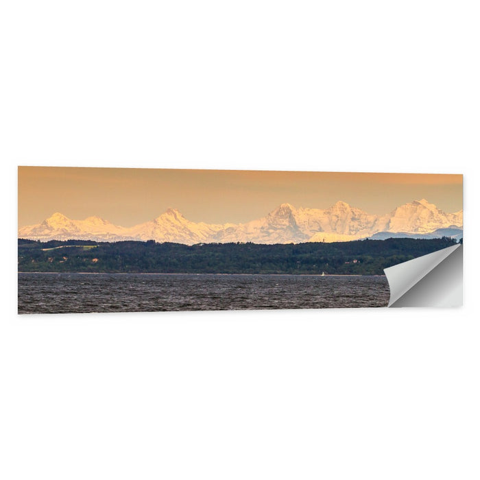 Lake Neuchatel Golden Hour Wall Art as a poster print