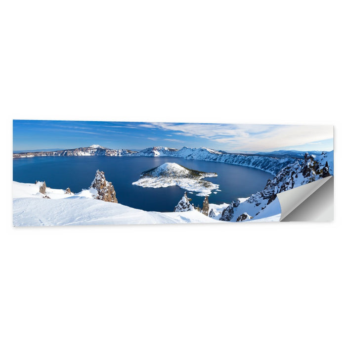 Crater Lake with Wizard Island Wall Art as a poster print
