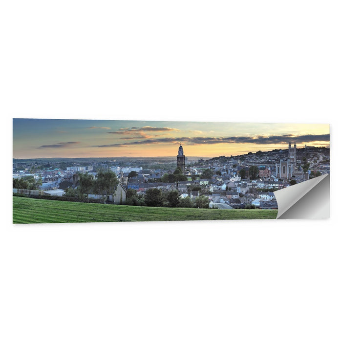 Cork Sunset Skyline Wall Art as a poster print