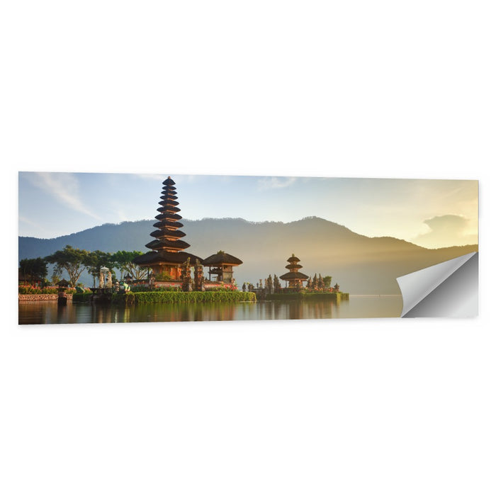 Ulun Danu Beratan Temple at Sunrise Wall Art as a poster print