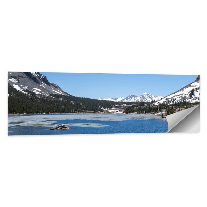 Yosemite Frozen Lake Scene Wall Art as a poster print