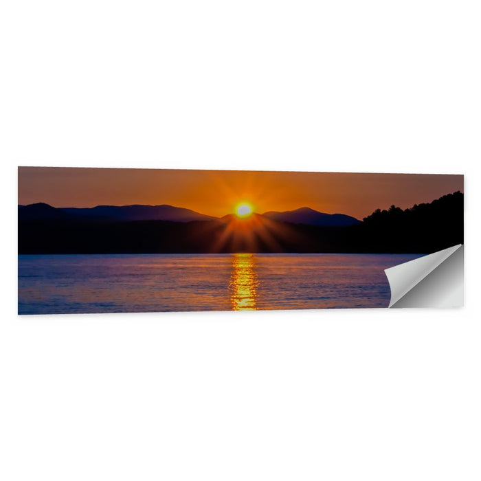 Lake Jocassee Golden Sunrise Wall Art as a poster print