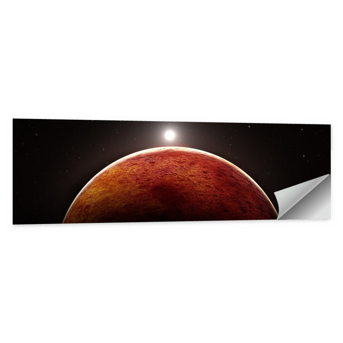 Mars with Moon Wall Art as a poster print
