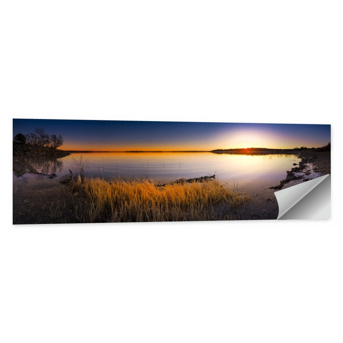 Benbrook Lake Sunset Wall Art as a poster print