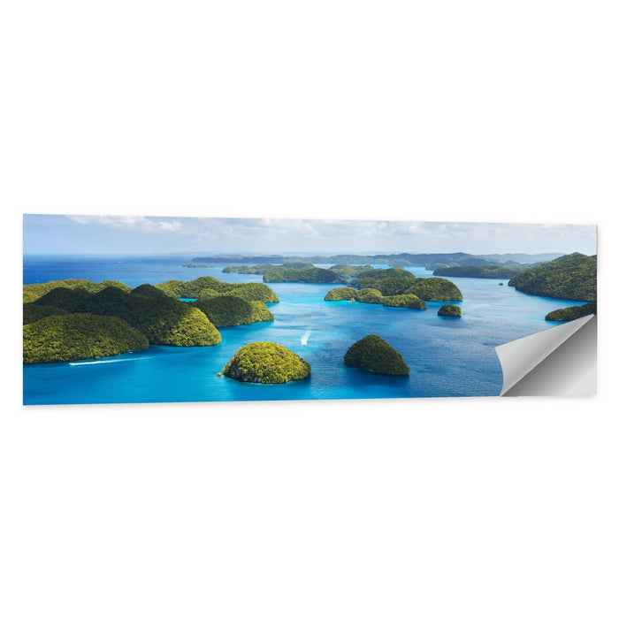 Rock Islands Aerial View Wall Art as a poster print
