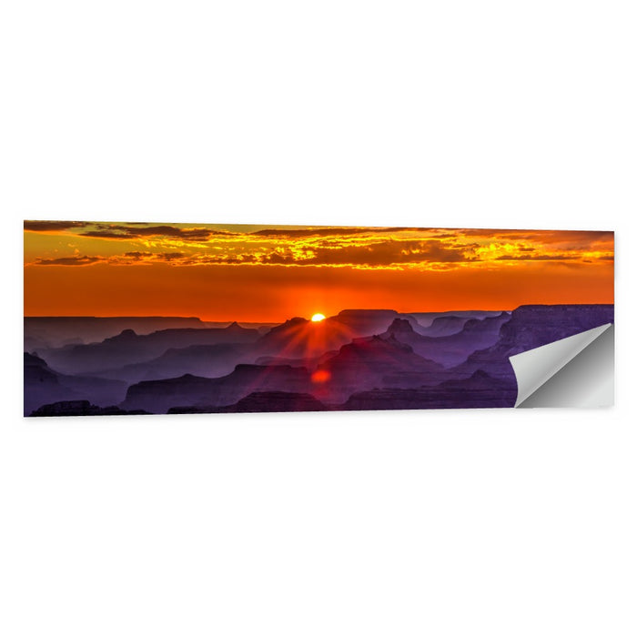 Lipan Point Sunset Sunburst Wall Art as a poster print