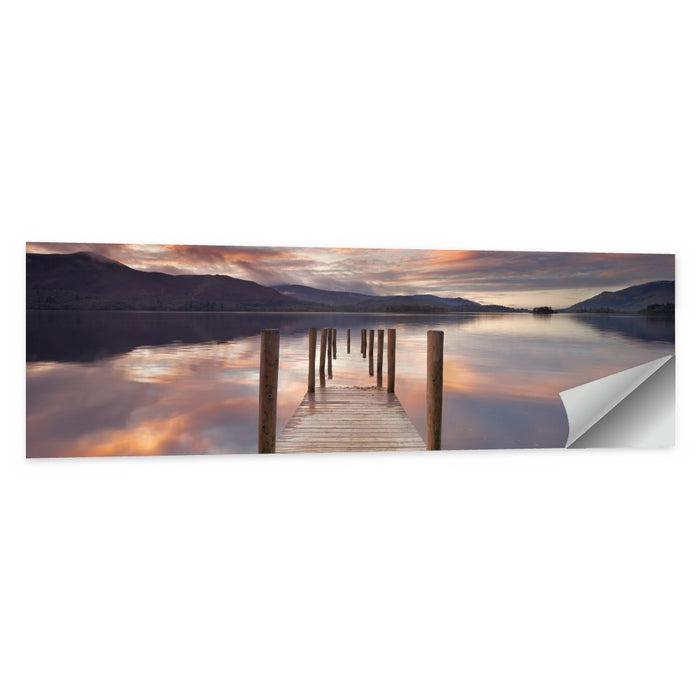 Flooded Jetty in Derwent Water Wall Art as a poster print