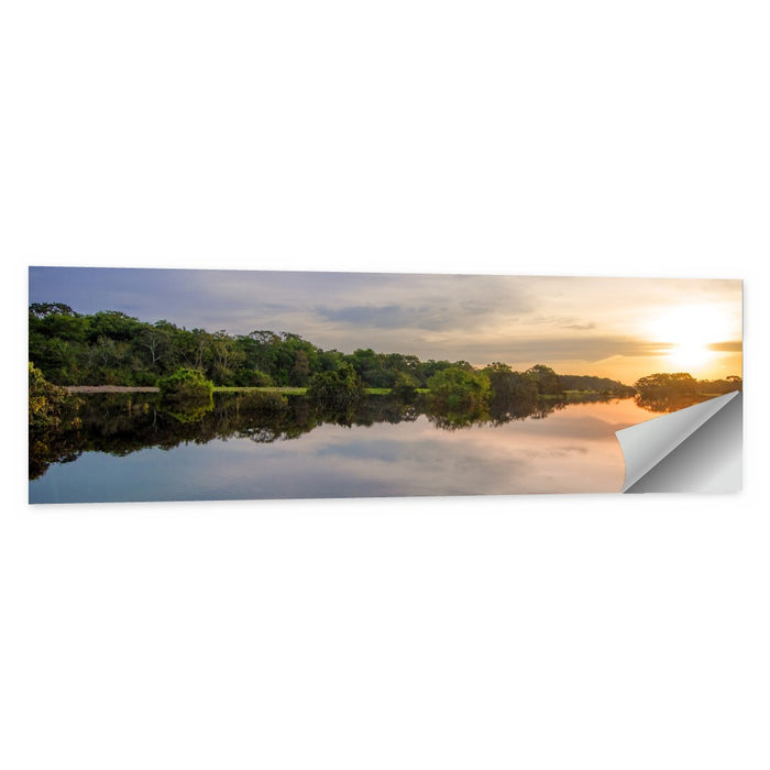 Amazon River Sunset Reflection Wall Art as a poster print