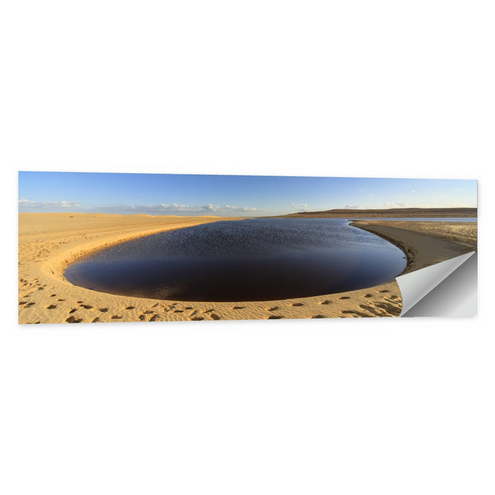 Fayoum Lake Footprints Wall Art as a poster print