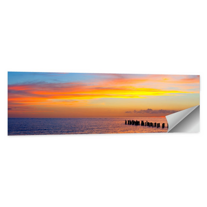 Naples Pier at Sunset Wall Art as a poster print
