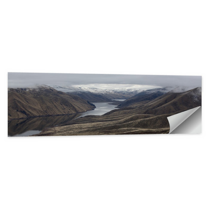 Snow-dusted Snake River Canyon Wall Art as a poster print