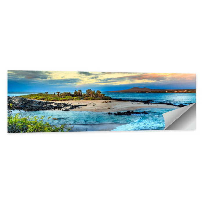 Galapagos Volcanic Shoreline Wall Art as a poster print