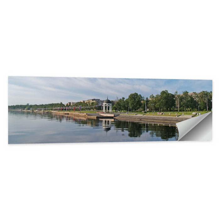 Lake Onega Promenade with Gazebo Wall Art as a poster print