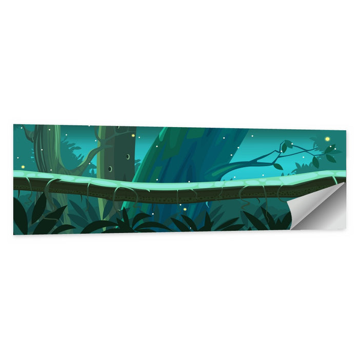Digital Jungle Night Wall Art as a poster print