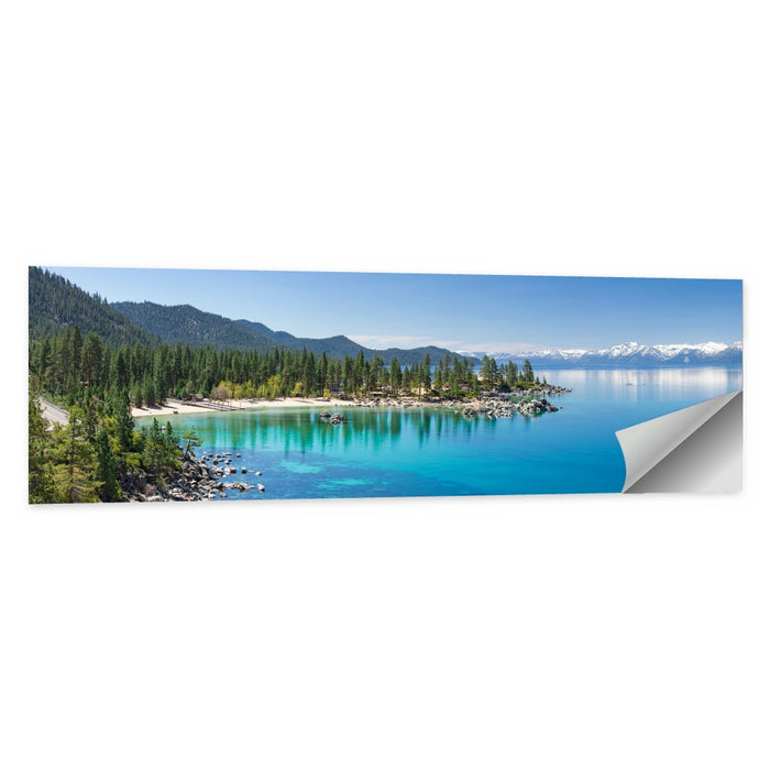 Lake Tahoe Turquoise Shoreline Wall Art as a poster print