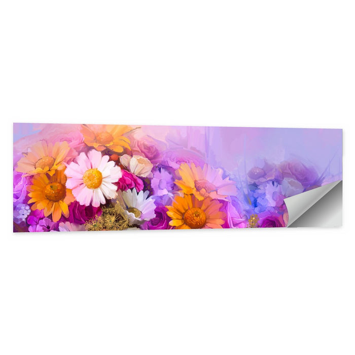 Spring Blooms with Gradient Wash Wall Art as a poster print