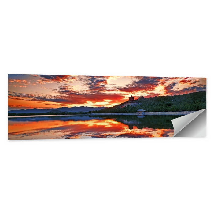Kunming Lake Sunset, Summer Palace Wall Art as a poster print
