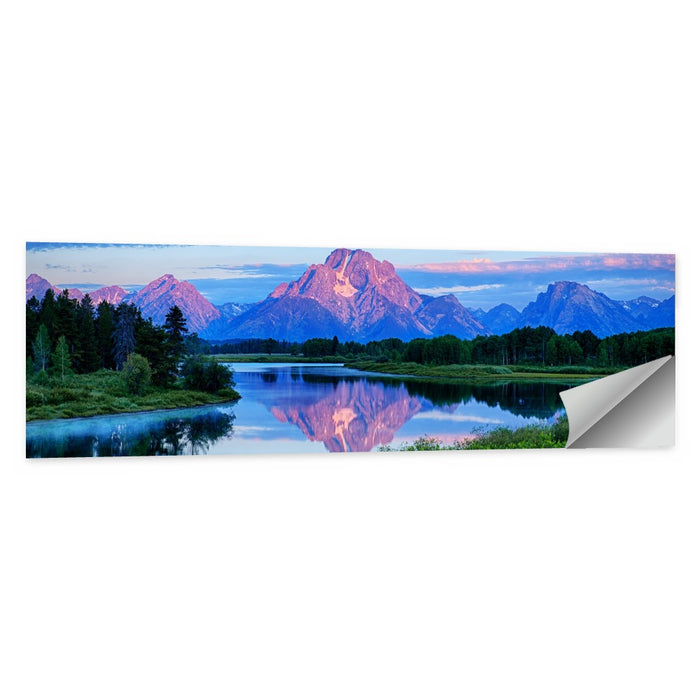 Oxbow Bend Dawn Reflection Wall Art as a poster print