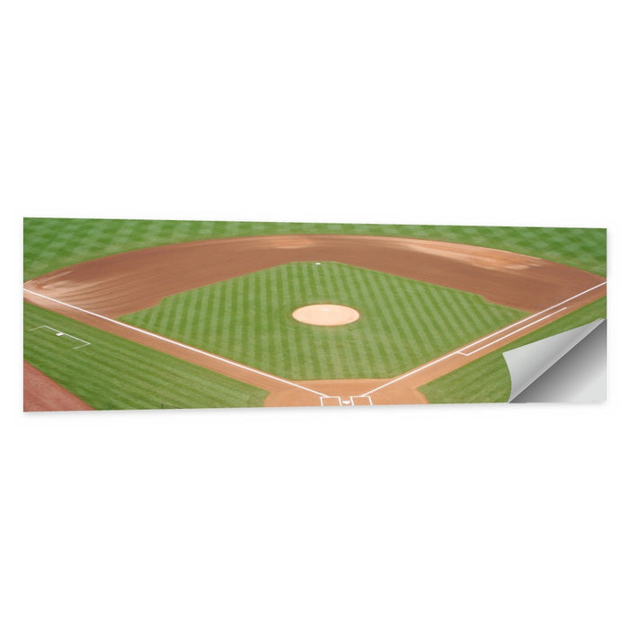 Aerial Baseball Diamond Wall Art as a poster print