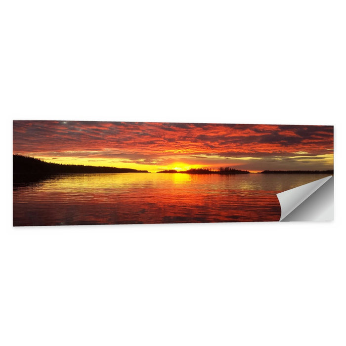 Lake Athabasca Sunset Reflection Wall Art as a poster print
