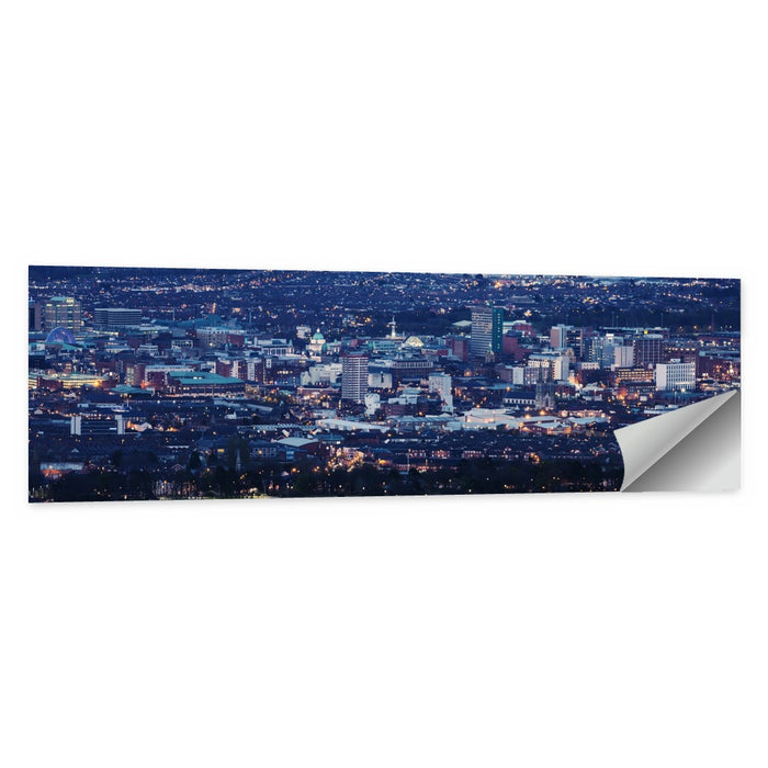Belfast Blue Hour Skyline Wall Art as a poster print