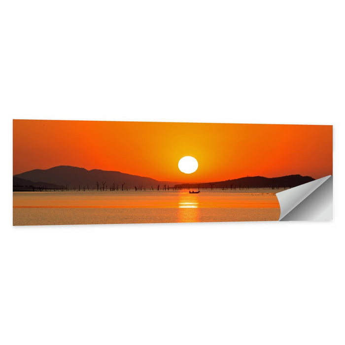 Lake Kariba Sunset Silhouette Wall Art as a poster print