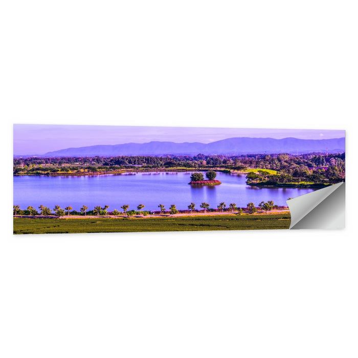 Thai Tea Plantation and Lake Wall Art as a poster print
