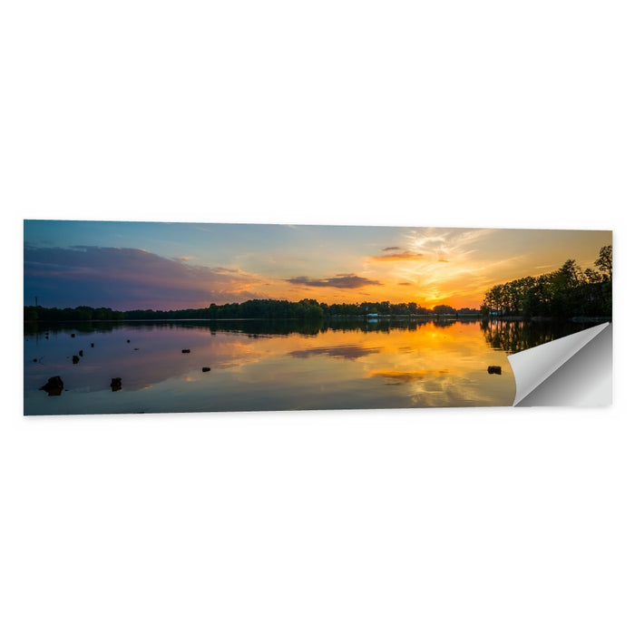 Lake Norman Sunset Reflection Wall Art as a poster print