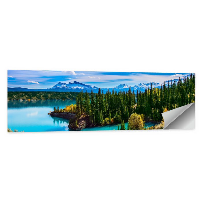Abraham Lake Shoreline Wall Art as a poster print