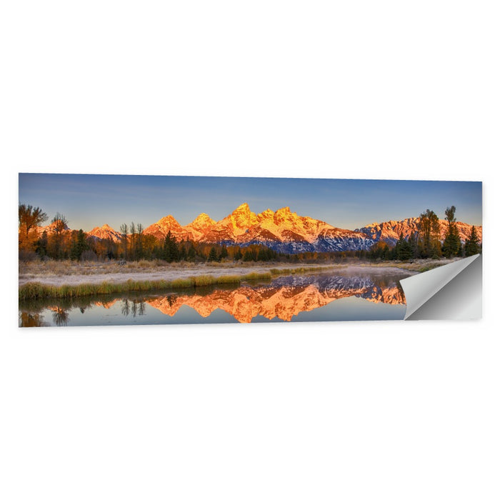 Grand Teton Sunrise Reflection Wall Art as a poster print